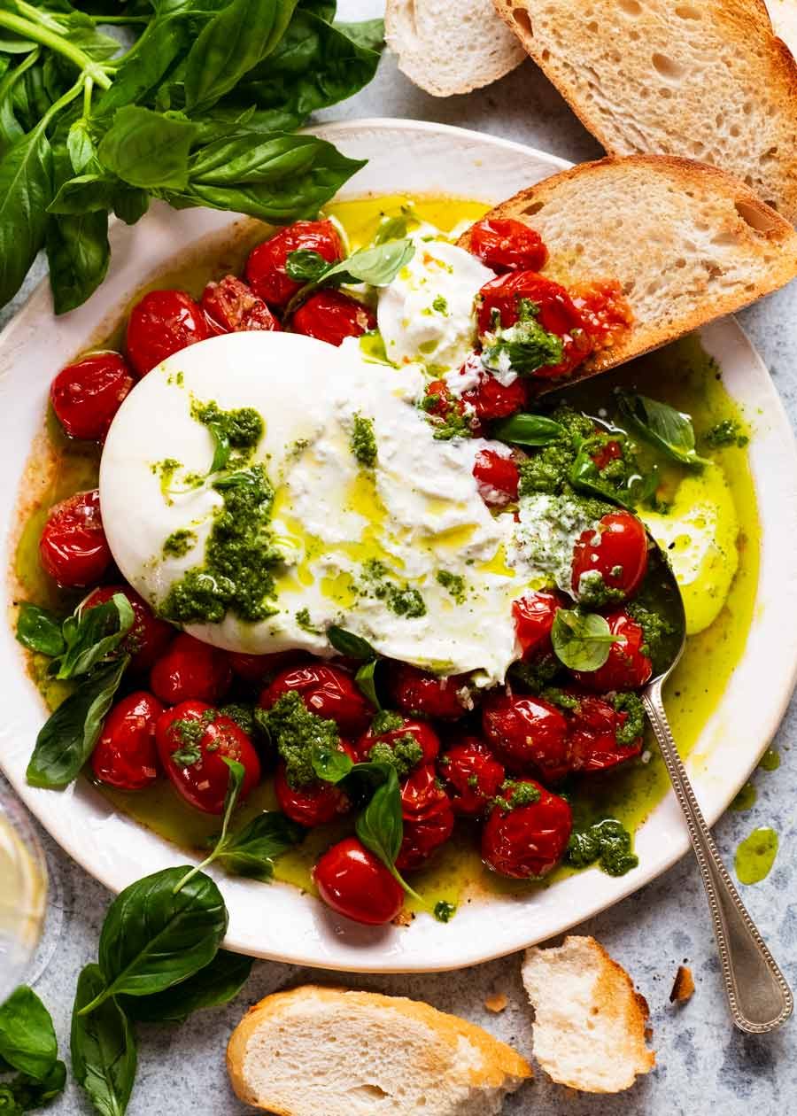 Burrata with Roasted Tomatoes