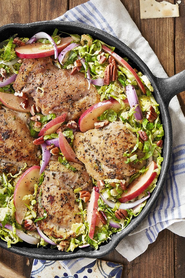 Skillet-Roasted Brussels Sprouts & Garden Apples